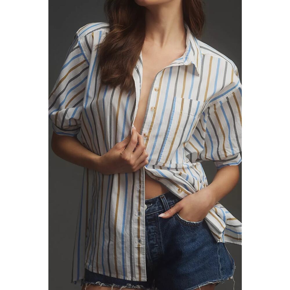 Pilcro Anthropologie Striped Button Down Shirt